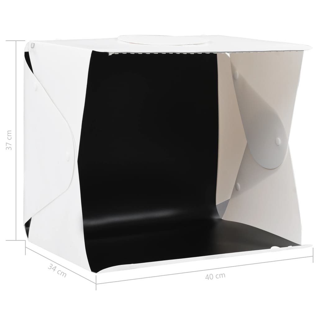 Folding LED Photo Studio Light Box 40x34x37 cm Plastic White
